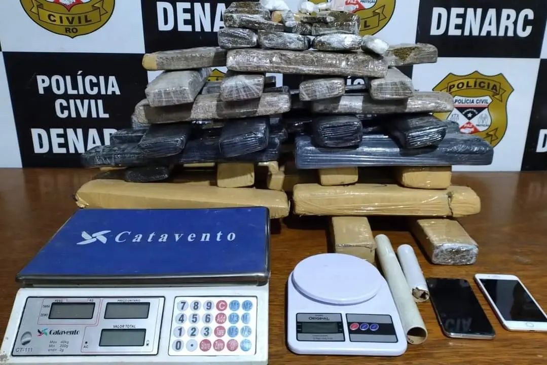 PC/RO apreende 40 quilos de maconha que seria vendida no carnaval