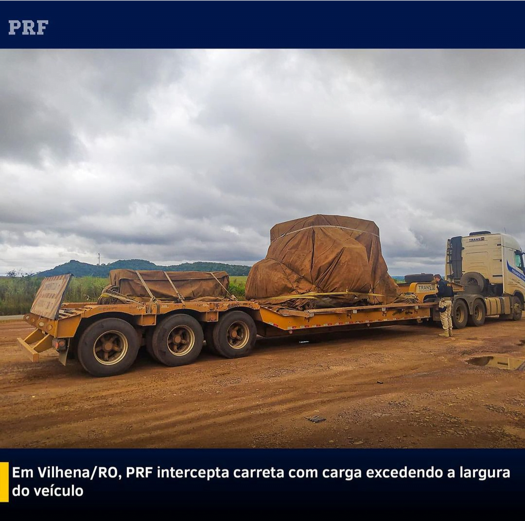PRF recolhe caminhão que fazia transporte irregular em Vilhena/RO
