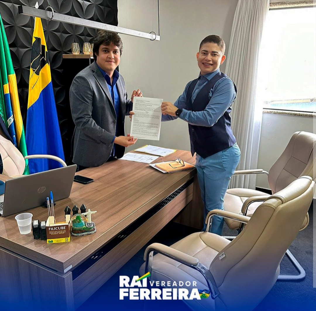 Vereador Raí Ferreira recebe advogado Welington Franco em seu gabinete e reitera fiscalização e o compromisso com a população de Porto Velho em relação à Caerd.