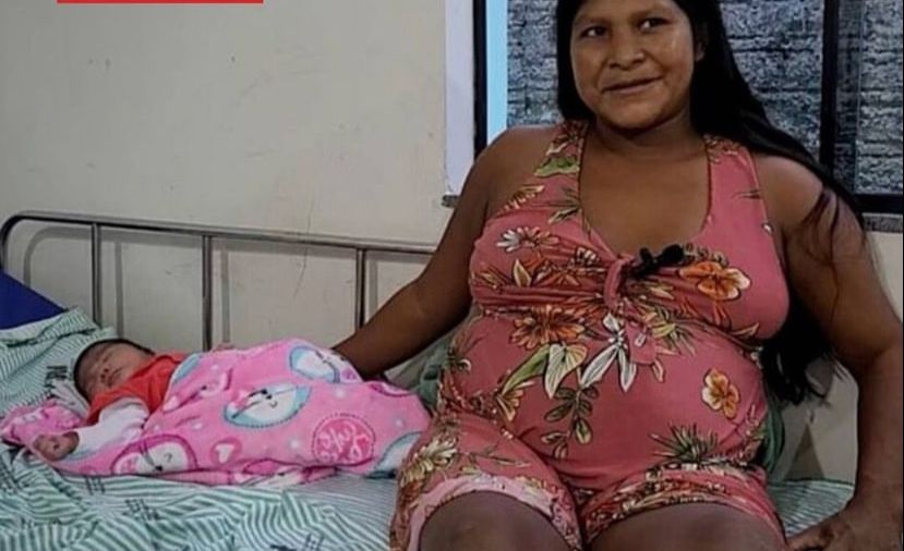 Casal Indígena dá nome da primeira-dama "Janja Silva", esposa do presidente da República, a filha que nasceu