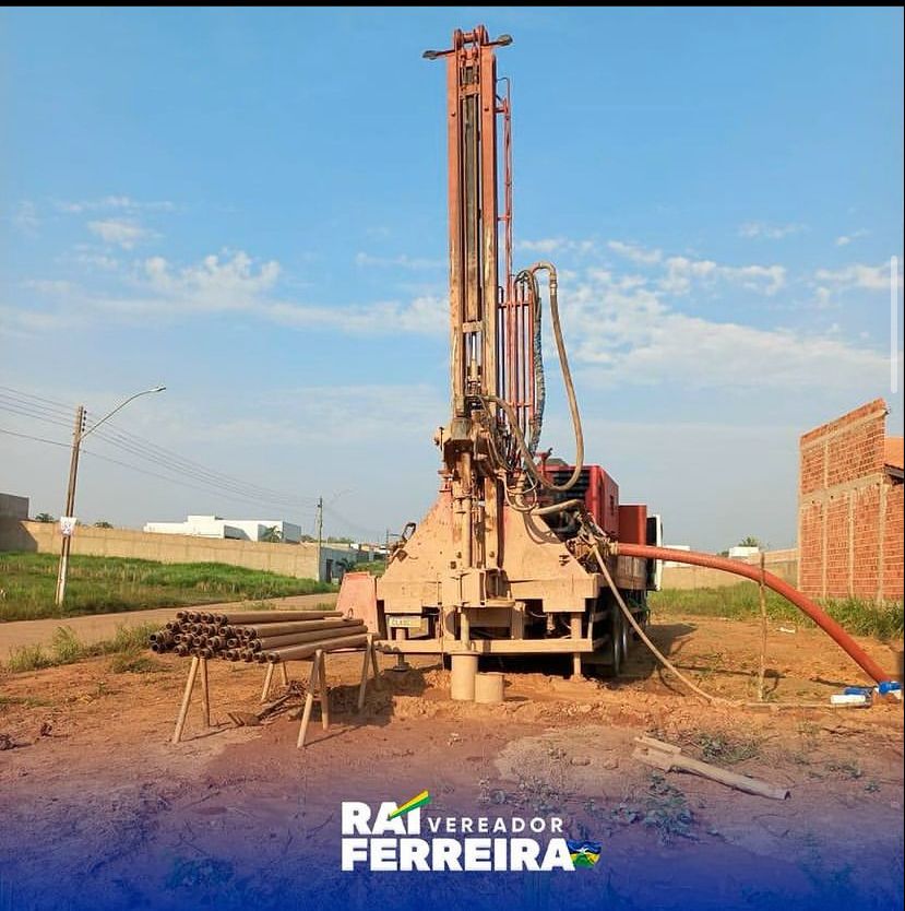 Após solicitação do vereador Raí Ferreira, Caerd inicia abertura de poço artesiano para abastecer os moradores do Greenville
