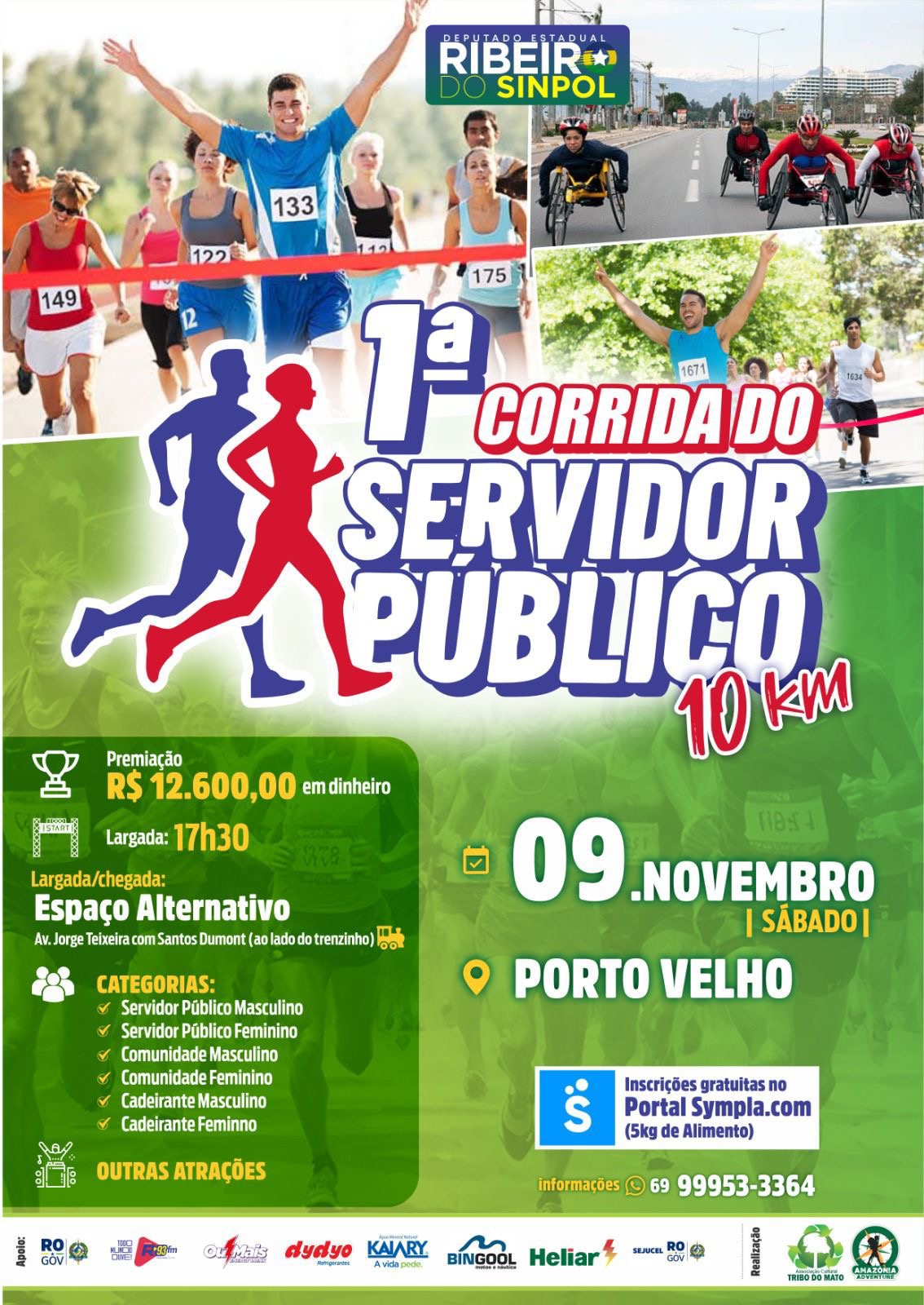 Deputado Ribeiro destina emenda para realização da 1ª Corrida do Servidor Público