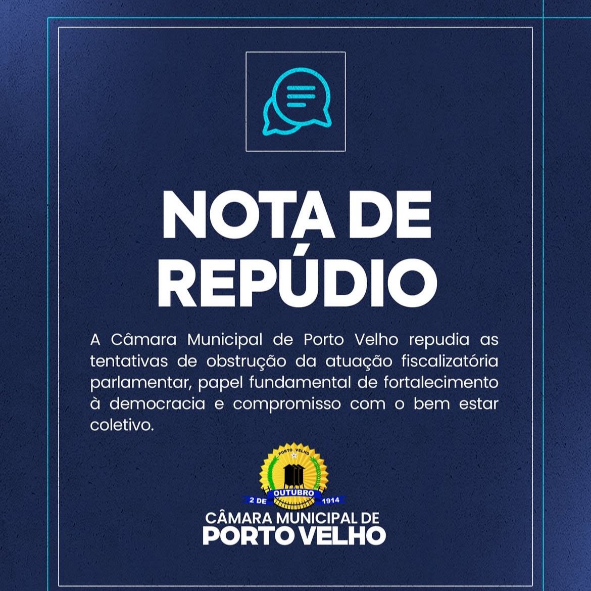 NOTA DE REPÚDIO| Câmara Municipal de Porto Velho