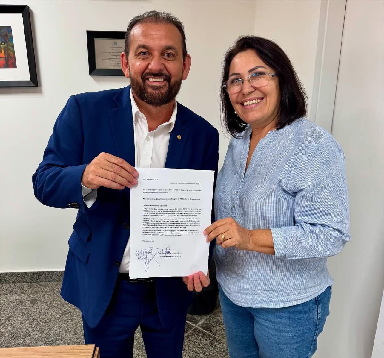 Deputado Laerte Gomes garante R$ 1 milhão para cirurgias eletivas em Espigão do Oeste