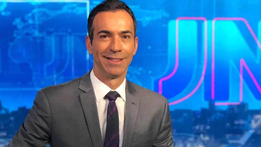 César Tralli assume bancada do Jornal Nacional no lugar de William Bonner na próxima segunda-feira
