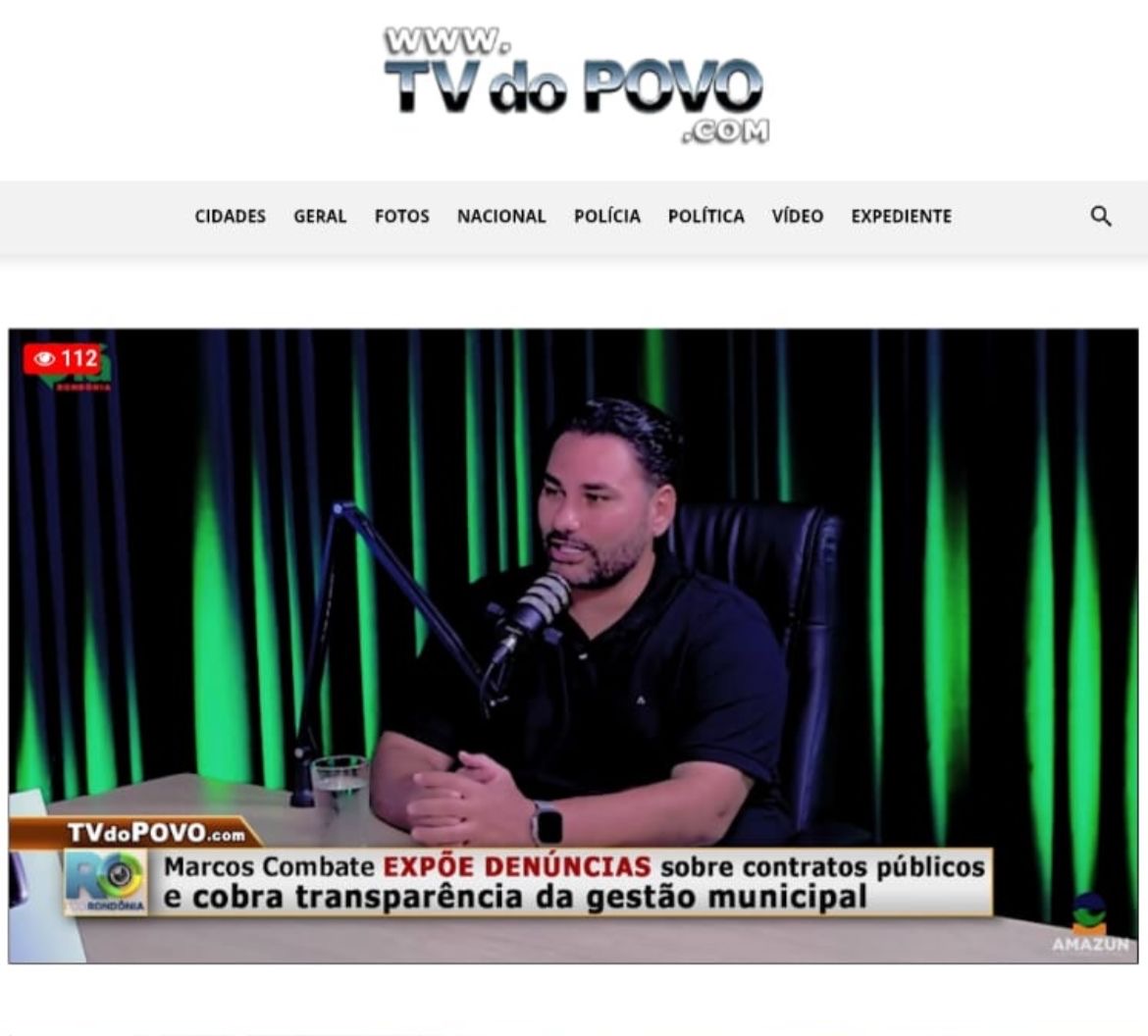 Atuação independente, fiscalização e denúncias marcam mandato de Marcos Combate em Porto Velho