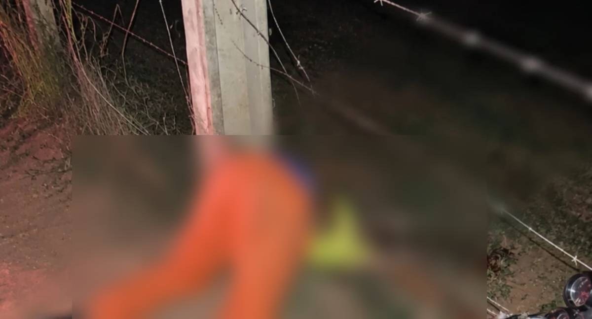Motociclista morre depois de sofrer acidente e ficar preso em aproximadamente arame farpado em RO
