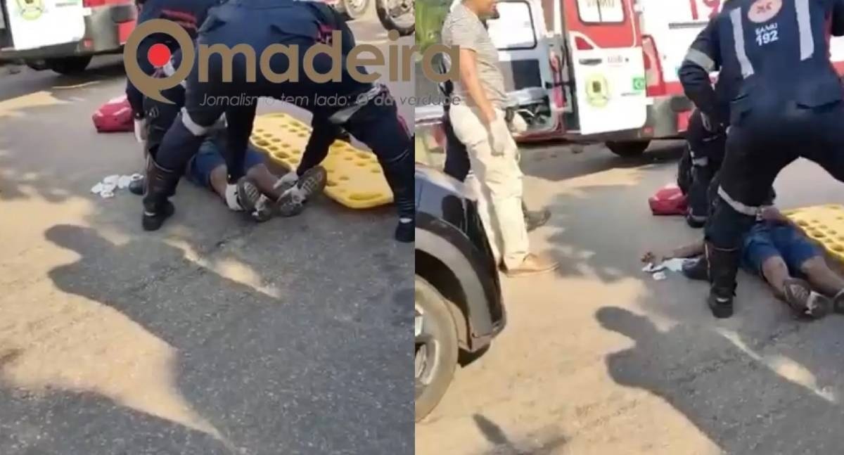 Ciclista sofre traumatismo craniano depois de tentar empinar bicicleta e colidir com carro na capital