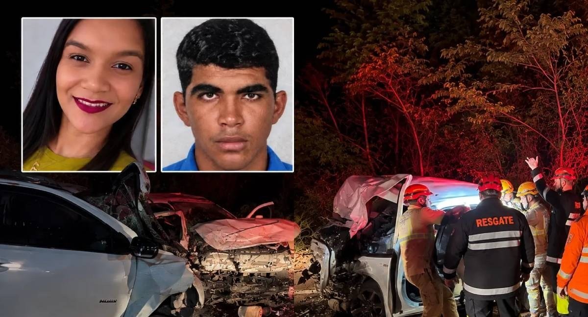 Colisão frontal entre duas caminhonetes deixa dois mortos e seis feridos na BR-364