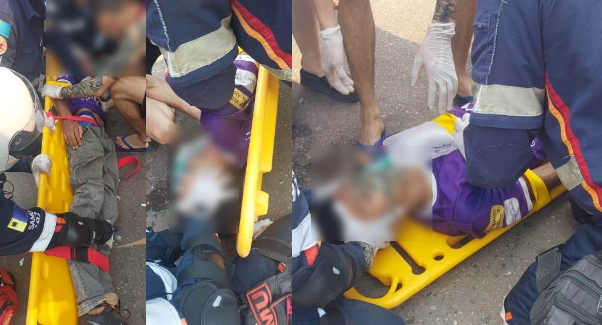 Colisão entre carro e moto deixa motoboy em estado gravíssimo no centro de Porto Velho