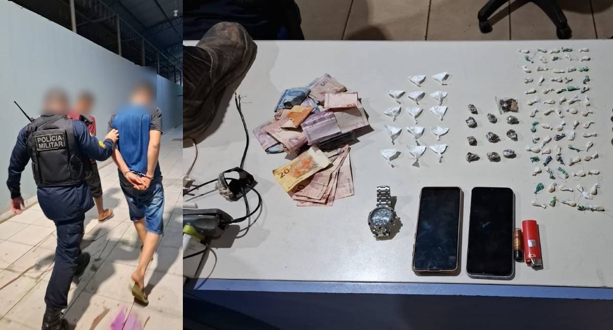 Ação do 5º BPM resulta na prisão de dupla e apreensão de 95 porções de drogas no Jardim Santana