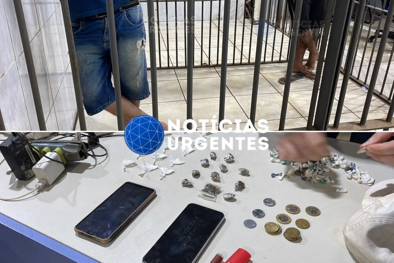 Suspeitos tentam fugir, mas acabam presos com drogas