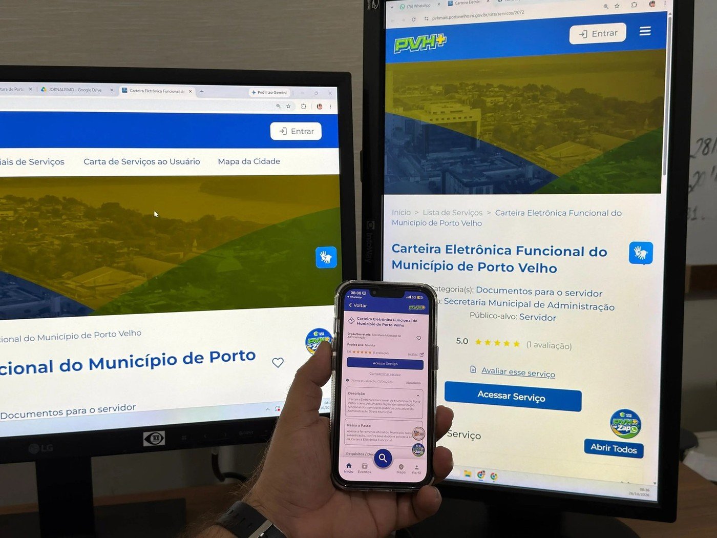 Prefeitura de Porto Velho disponibiliza carteira digital para identificação dos servidores municipais