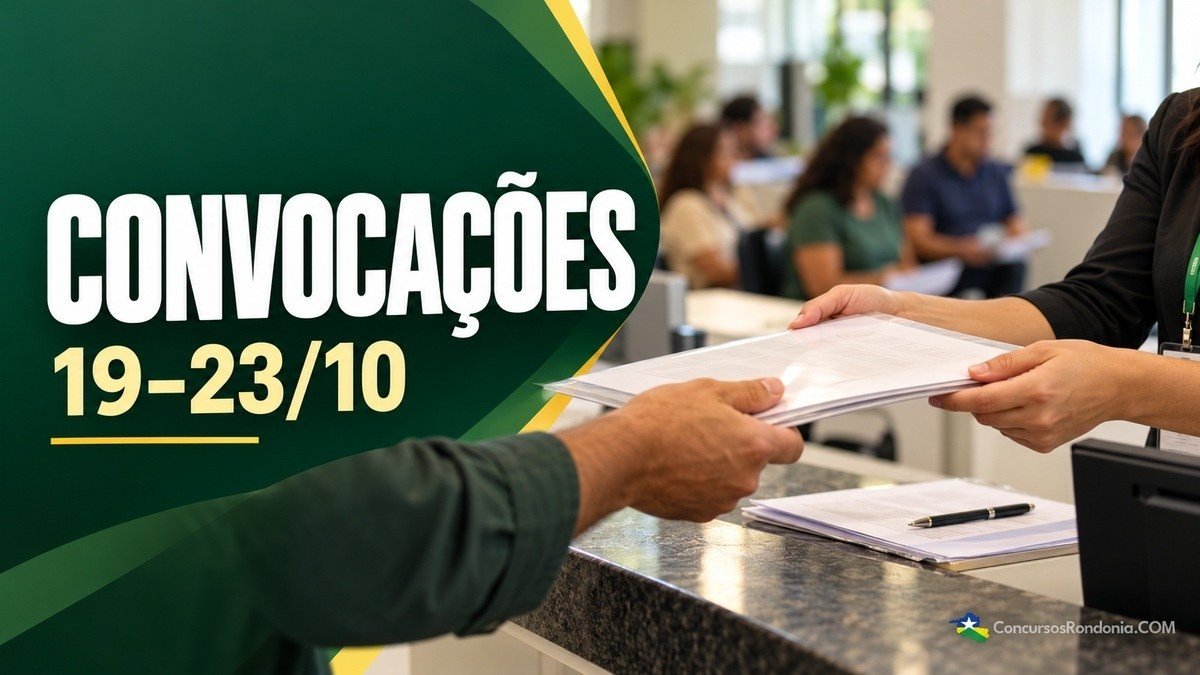 Rondônia tem convocações de concursos e seletivos de 19 a 23/10
