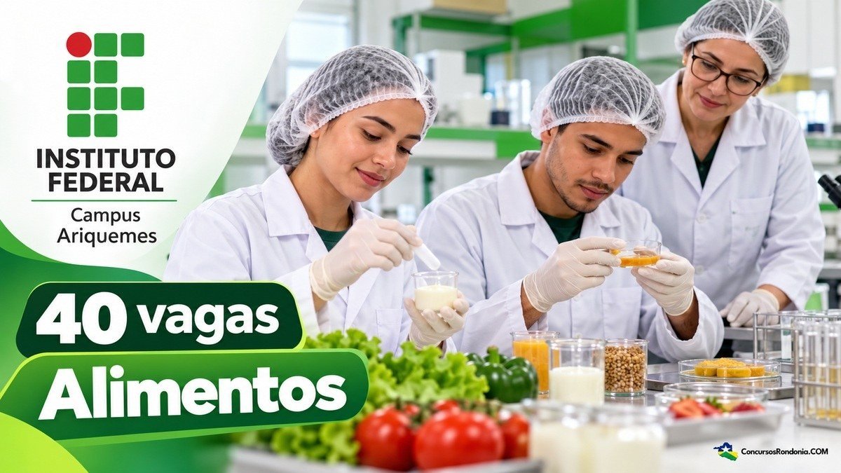 IFRO oferece 40 vagas em curso técnico gratuito de Alimentos em Ariquemes