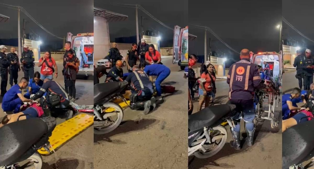 Motociclista fica ferida após motorista provocar colisão e fugir sem prestar socorro no bairro Agenor de Carvalho